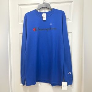 Pacsun Champion Dark Blue Long Sleeve Heritage Tee. Sz Large. NWT